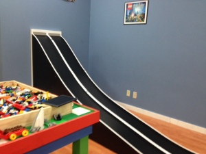 Lego car racing ramps